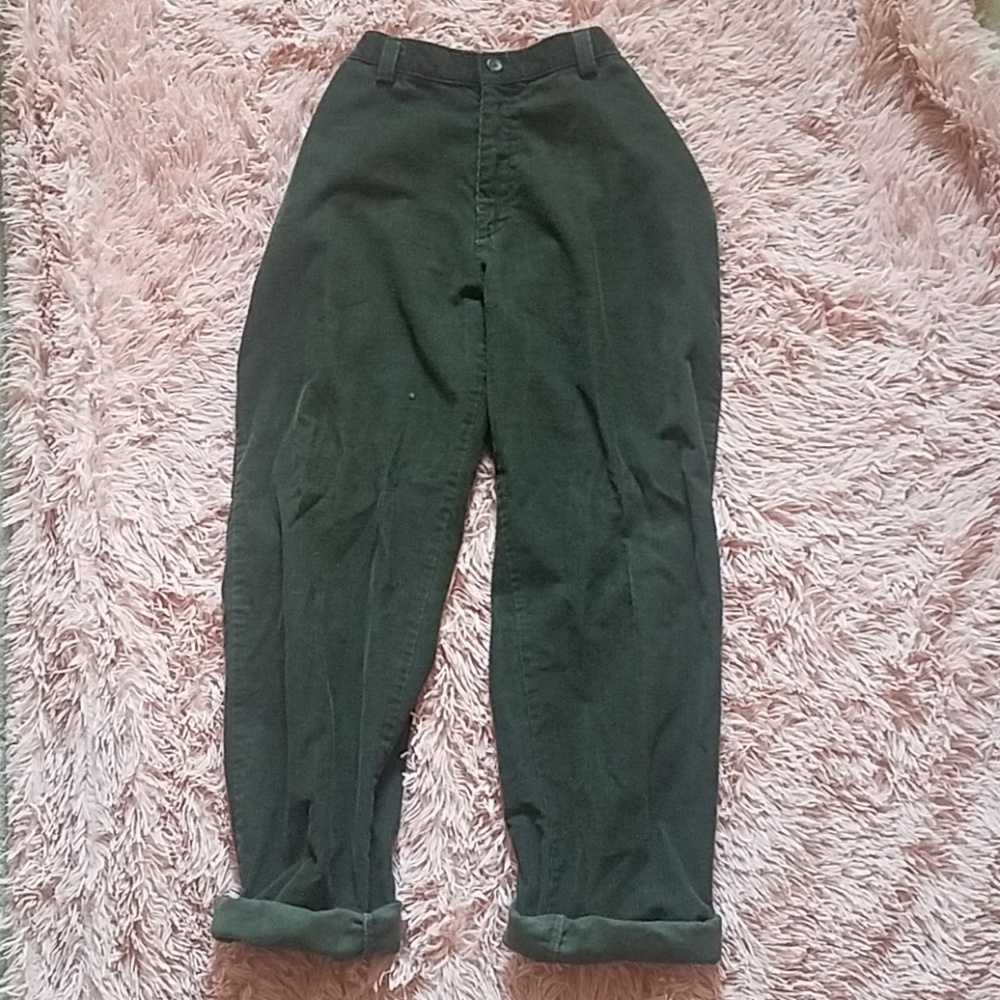 dark olive green mom jeans